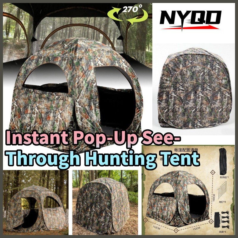 Hunting And Camping In Forest - Pop-Up-Campingzelt, Waldversteck, tragbarer, durchsichtiger Unterschlupf für