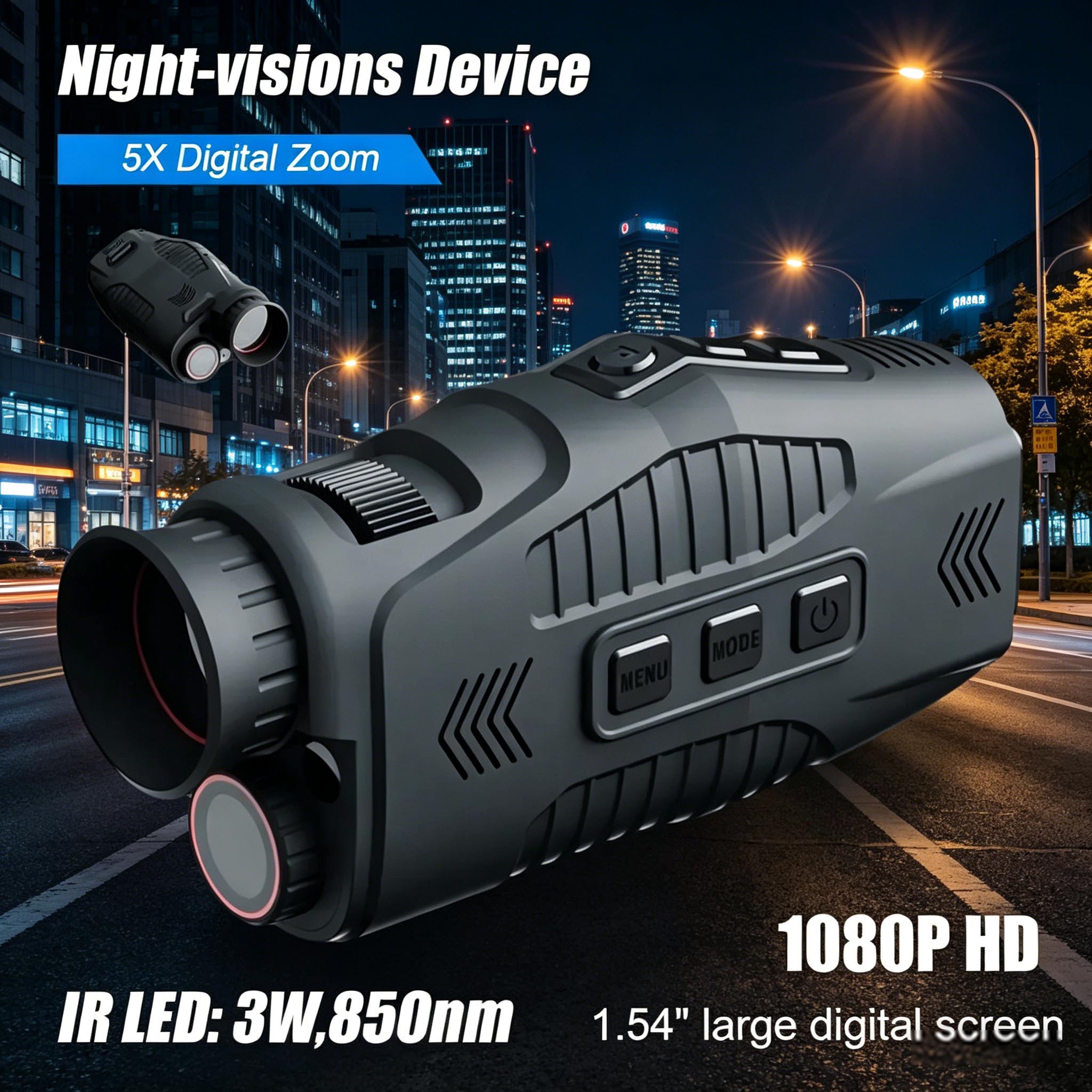 Outdoor Hunting Videos - R11 1080P Monokulares Infrarot-Nachtsichtgerät 5-fach Digitalzoom