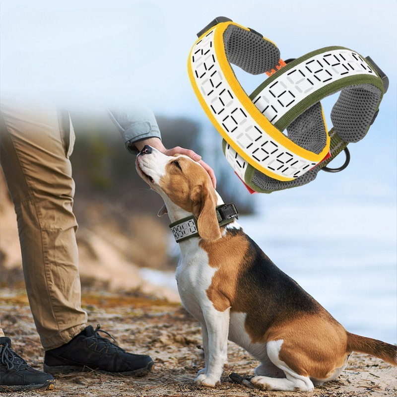 Outdoor Hunting Dog Collar - Reflektierendes Outdoor-Hundehalsband für Große Hunde, Verstellbares