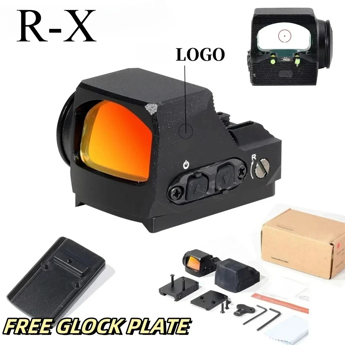 Outdoor Hunting Lab - R-X Rotpunktvisier 1x24mm RM Fußabdruck-Montage Jagd-Rückvisier