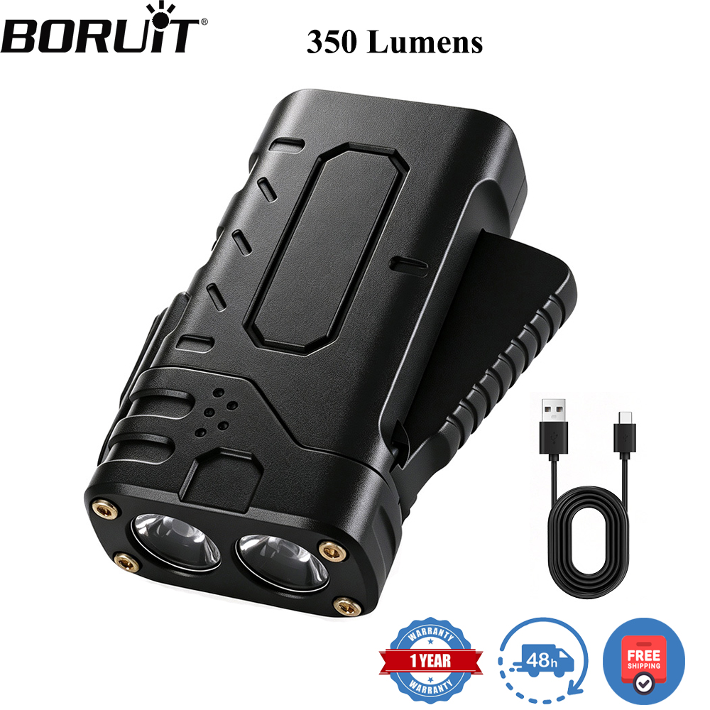 Outdoor Hunting Bike - BORUIiT Handkurbel-EDC-LED-Taschenlampe, Typ-C wiederaufladbar, selbstbetriebene Taschenlampe,