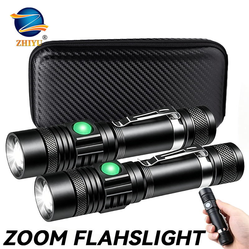 Outdoor Hunting Bike - T6 LED Wiederaufladbare Taschenlampe, 18650 Zoombare