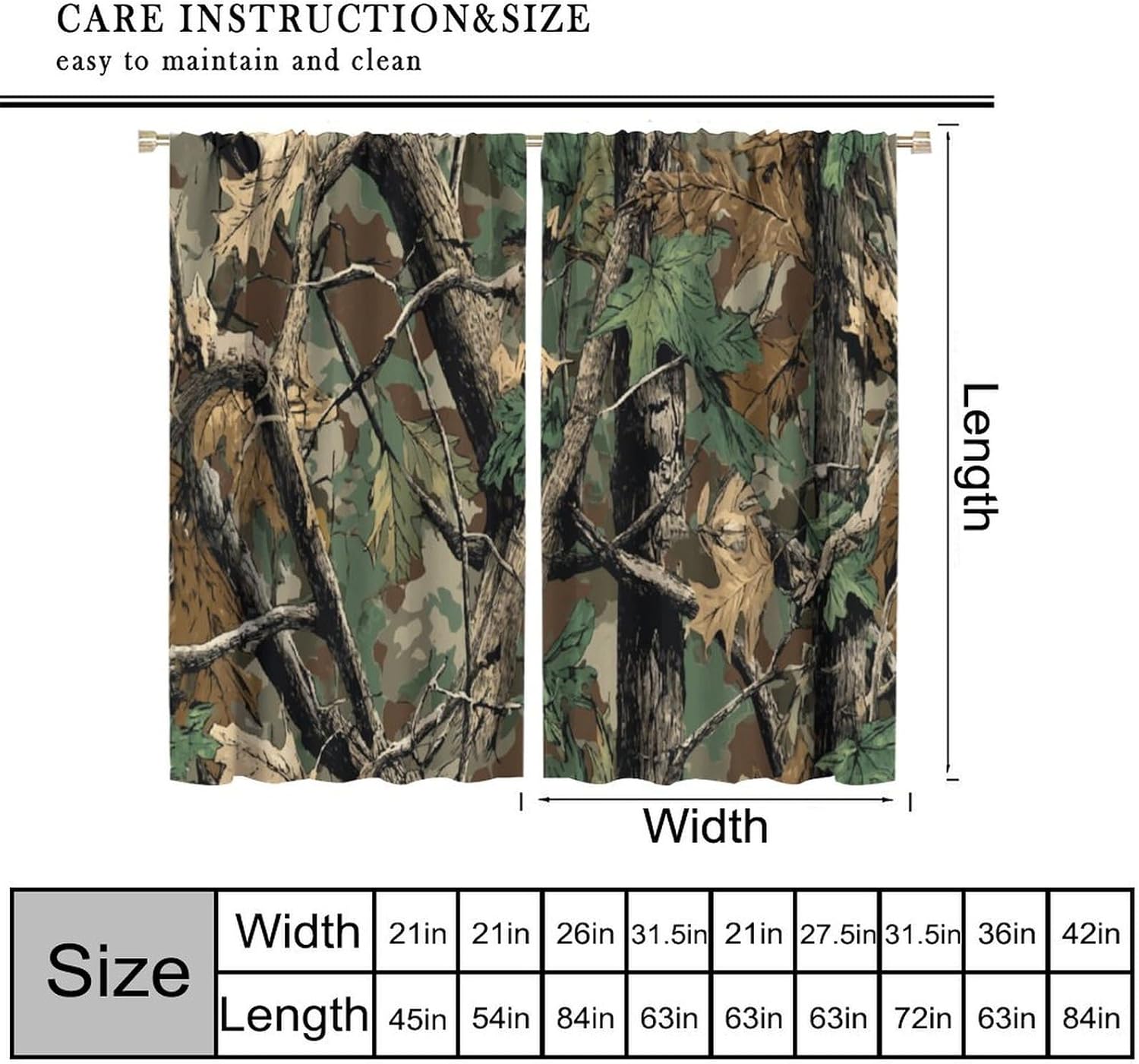 Waldtarn-Vorhänge, Wald-Camo m – Hunting And Camping In Forest Bewertung und Preis