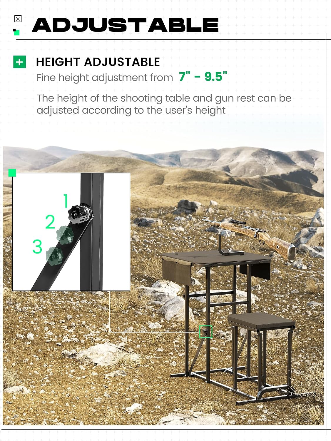 Klappbare Schießbank mit höhen – Outdoor Hunting Table Bewertung und Preis