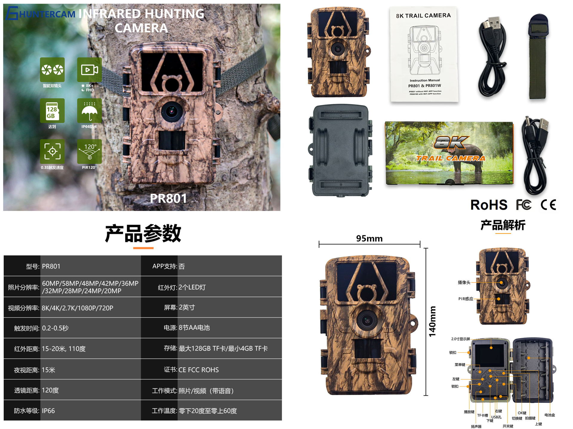 PR801W Ultra Clear 8K Video 60 – Outdoor Hunting Videos Bewertung und Preis