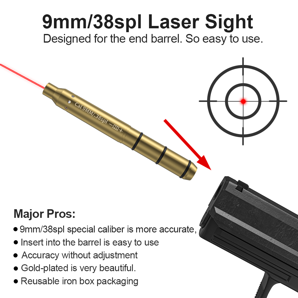9MM/38SPL Red Laser Boresighte – Outdoor Hunting Lab Bewertung und Preis